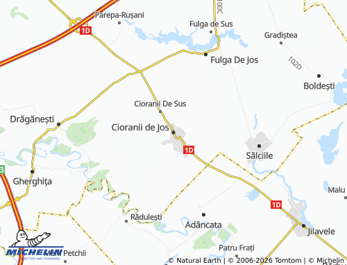 MICHELIN Cioranii de Jos map - ViaMichelin