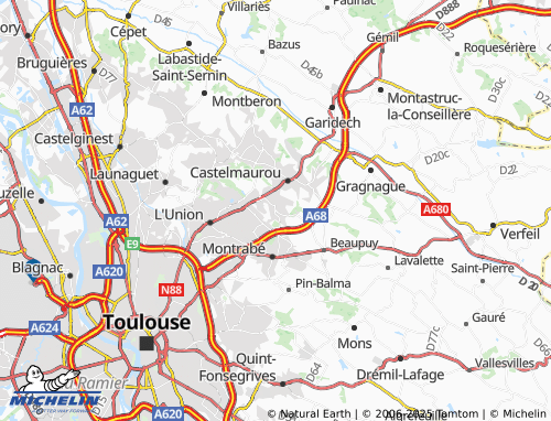 MICHELIN Rouffiac-Tolosan map - ViaMichelin