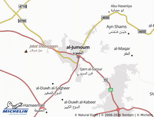 Carte MICHELIN al-'Azeeziyyah - ViaMichelin