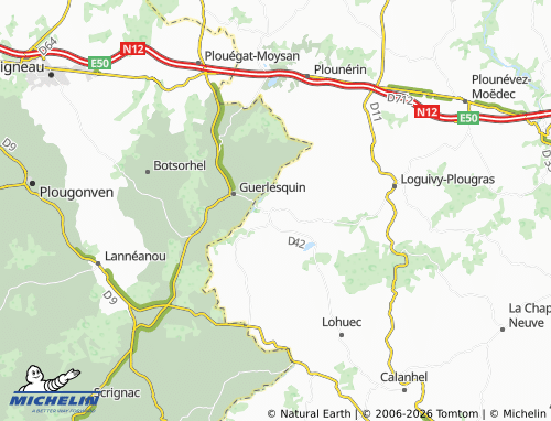 Mappa MICHELIN Plougras - ViaMichelin