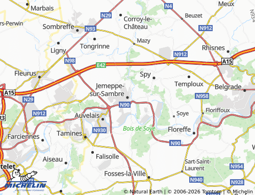 Carte MICHELIN Jemeppe-sur-Sambre - ViaMichelin