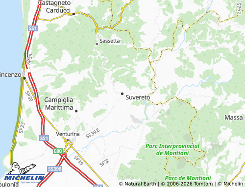 Mappa MICHELIN Suvereto - ViaMichelin