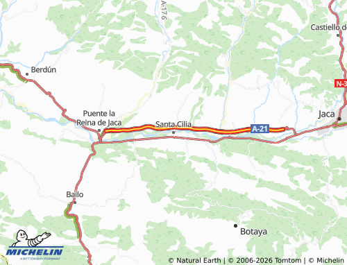 MICHELIN-Landkarte Santa Cilia - ViaMichelin