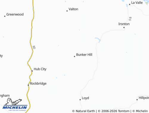 Mapa MICHELIN Bunker Hill - ViaMichelin