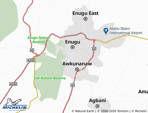 Kaart MICHELIN Uwani Layout - ViaMichelin