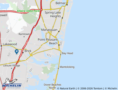 Mappa MICHELIN Point Pleasant Beach - ViaMichelin