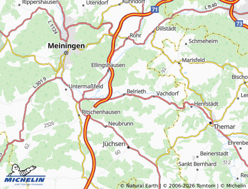MICHELIN Belrieth map - ViaMichelin