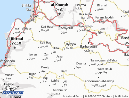 MICHELIN Deir Bella map - ViaMichelin