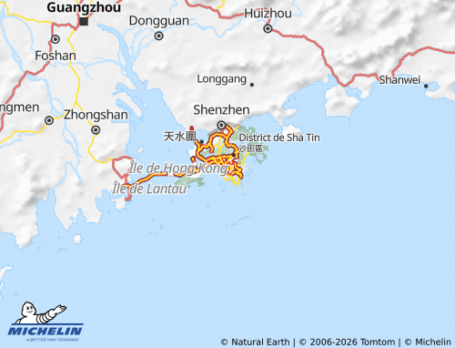 Mapa MICHELIN RAE de Hong Kong - ViaMichelin