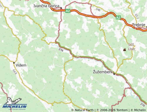 MICHELIN-Landkarte Zagradec - ViaMichelin