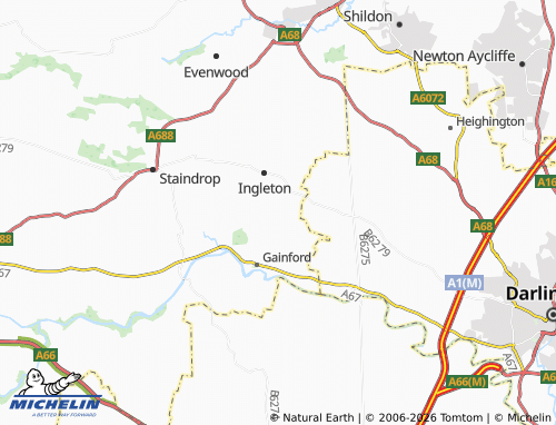 Carte MICHELIN Headlam - ViaMichelin