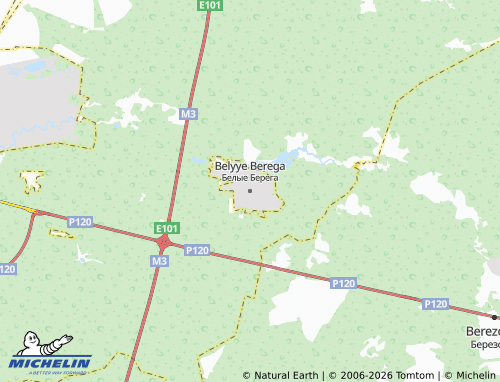 Carte MICHELIN Belyye Berega - ViaMichelin