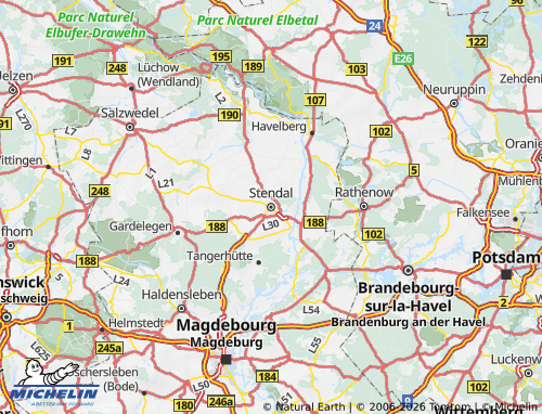MICHELIN-Landkarte Stendal - ViaMichelin