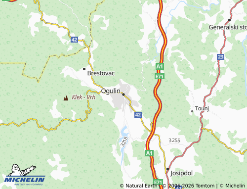 Mapa MICHELIN Ogulin - ViaMichelin