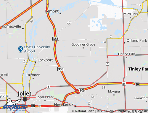 Mapa MICHELIN Homer Glen - ViaMichelin
