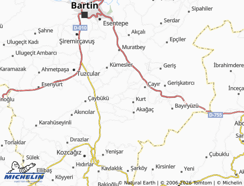 MICHELIN Mekeçler map - ViaMichelin