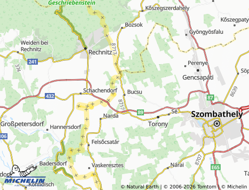 Mapa MICHELIN Bucsu - ViaMichelin