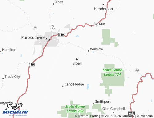 Mappa MICHELIN Elbell - ViaMichelin