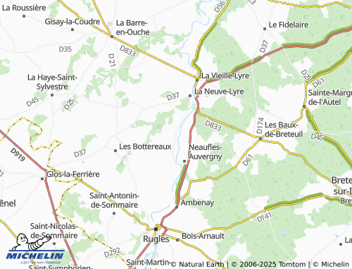 Carte MICHELIN Auvergny - ViaMichelin