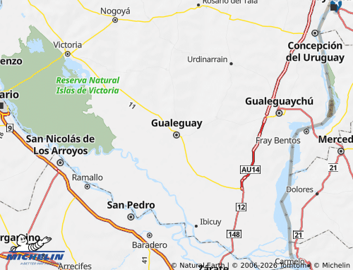 MICHELIN Gualeguay map - ViaMichelin