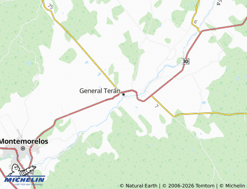 Mapa MICHELIN Ciudad General Terán - ViaMichelin
