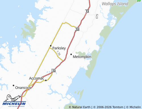 Mappa MICHELIN Metompkin - ViaMichelin