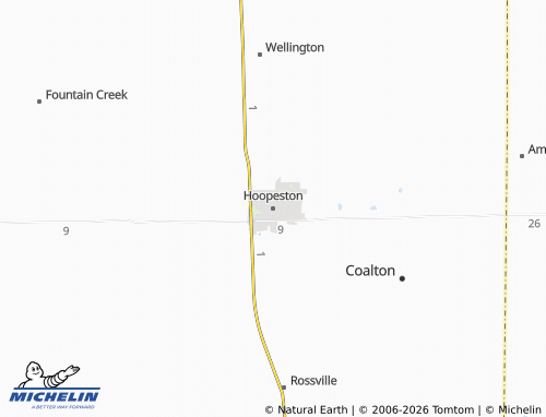 Mappa MICHELIN Hoopeston - ViaMichelin