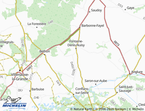 Carte MICHELIN La Celle-sous-Chantemerle - ViaMichelin