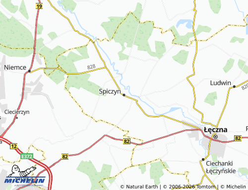 MICHELIN Spiczyn map - ViaMichelin