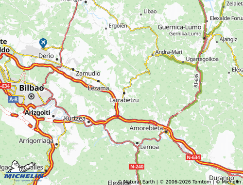MICHELIN Uria map - ViaMichelin