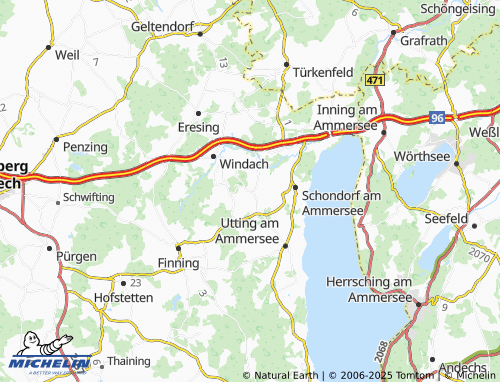 MICHELIN-Landkarte Hechenwang - ViaMichelin