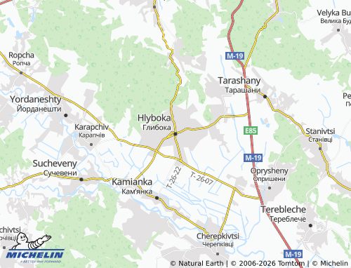 Mappa MICHELIN Hlyboka - ViaMichelin