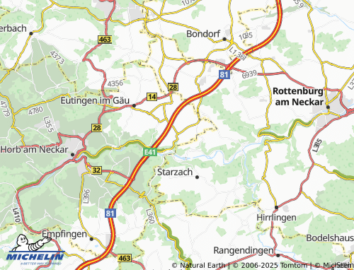 MICHELIN-Landkarte Weitingen - ViaMichelin