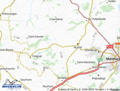 Mapa MICHELIN Archignat - ViaMichelin