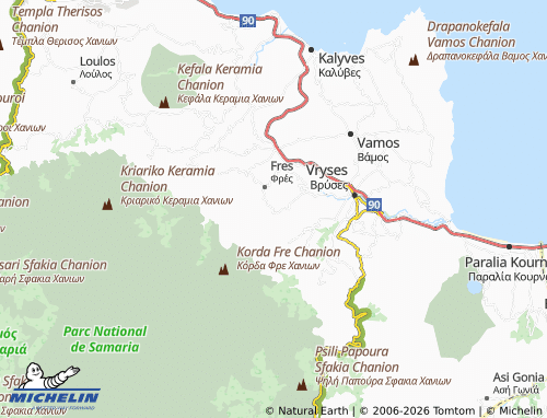 Carte MICHELIN Tzitzifes - ViaMichelin