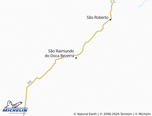 Mapa MICHELIN São Raimundo do Doca Bezerra - ViaMichelin