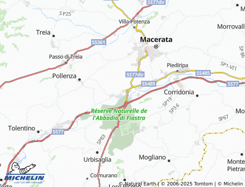 MICHELIN Casette Verdini map - ViaMichelin