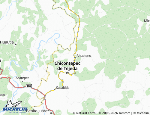 Mapa MICHELIN Ahuateno - ViaMichelin