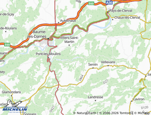 MICHELIN Cusance map - ViaMichelin