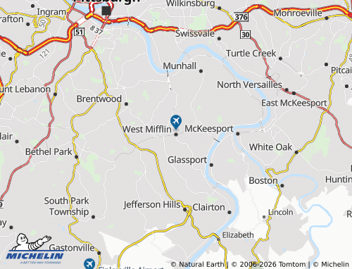 Mappa MICHELIN West Mifflin - ViaMichelin