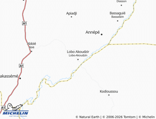 MICHELIN-Landkarte Lobo-Akoudzin - ViaMichelin