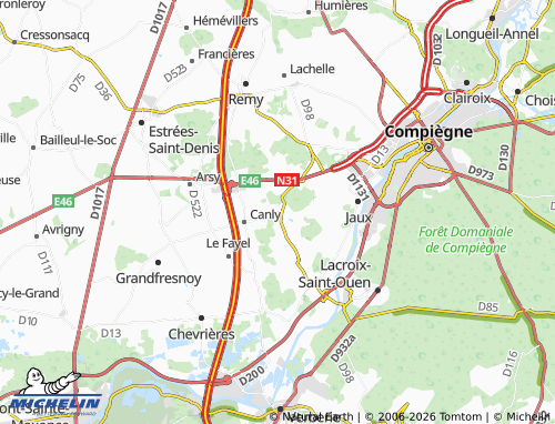 Mapa MICHELIN Jonquières - ViaMichelin