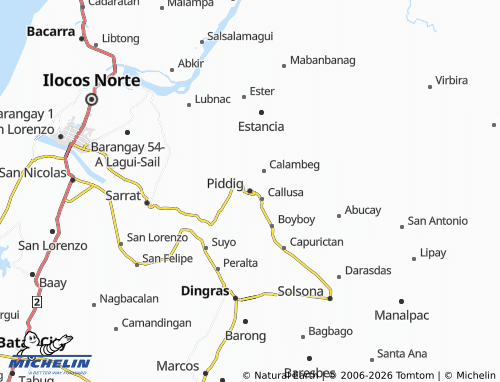 MICHELIN Piddig map - ViaMichelin
