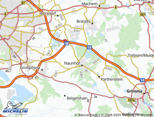 MICHELIN Erdmannshain map - ViaMichelin
