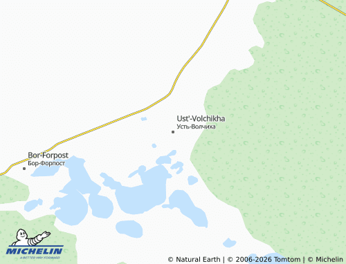 MICHELIN-Landkarte Ust'-Volchikha - ViaMichelin