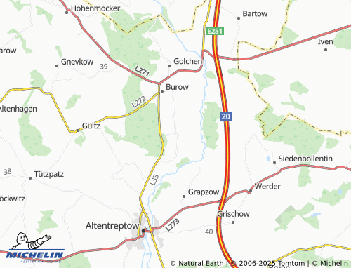 MICHELIN Weltzin map - ViaMichelin