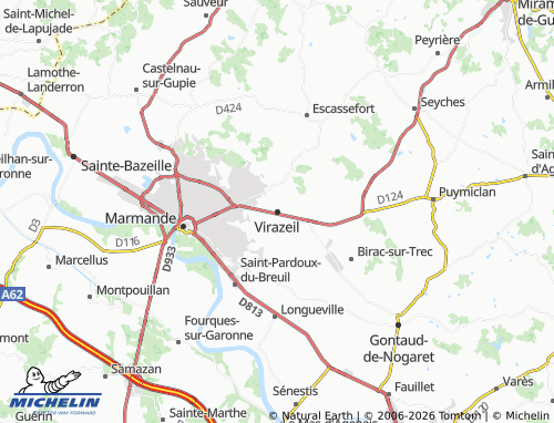 MICHELIN Virazeil map - ViaMichelin