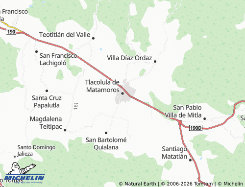Mappa MICHELIN Tlacolula de Matamoros - ViaMichelin