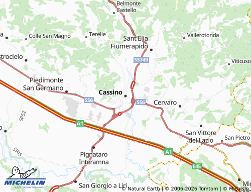 MICHELIN-Landkarte Cassino - ViaMichelin