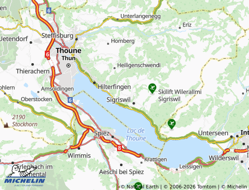 MICHELIN Tschingel bei Sigriswil map - ViaMichelin